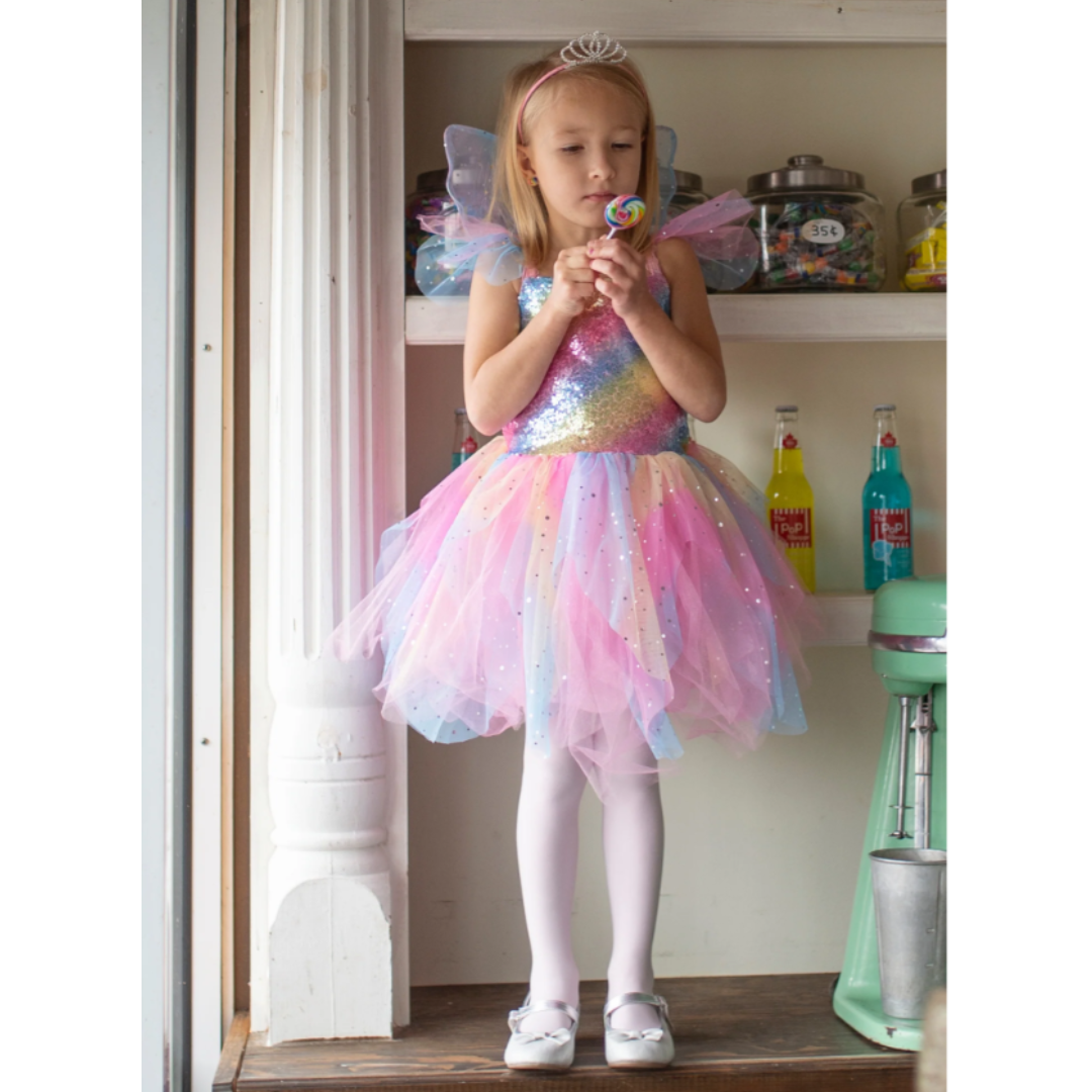 Great Pretenders - Rainbow Fairy Dress & Wings