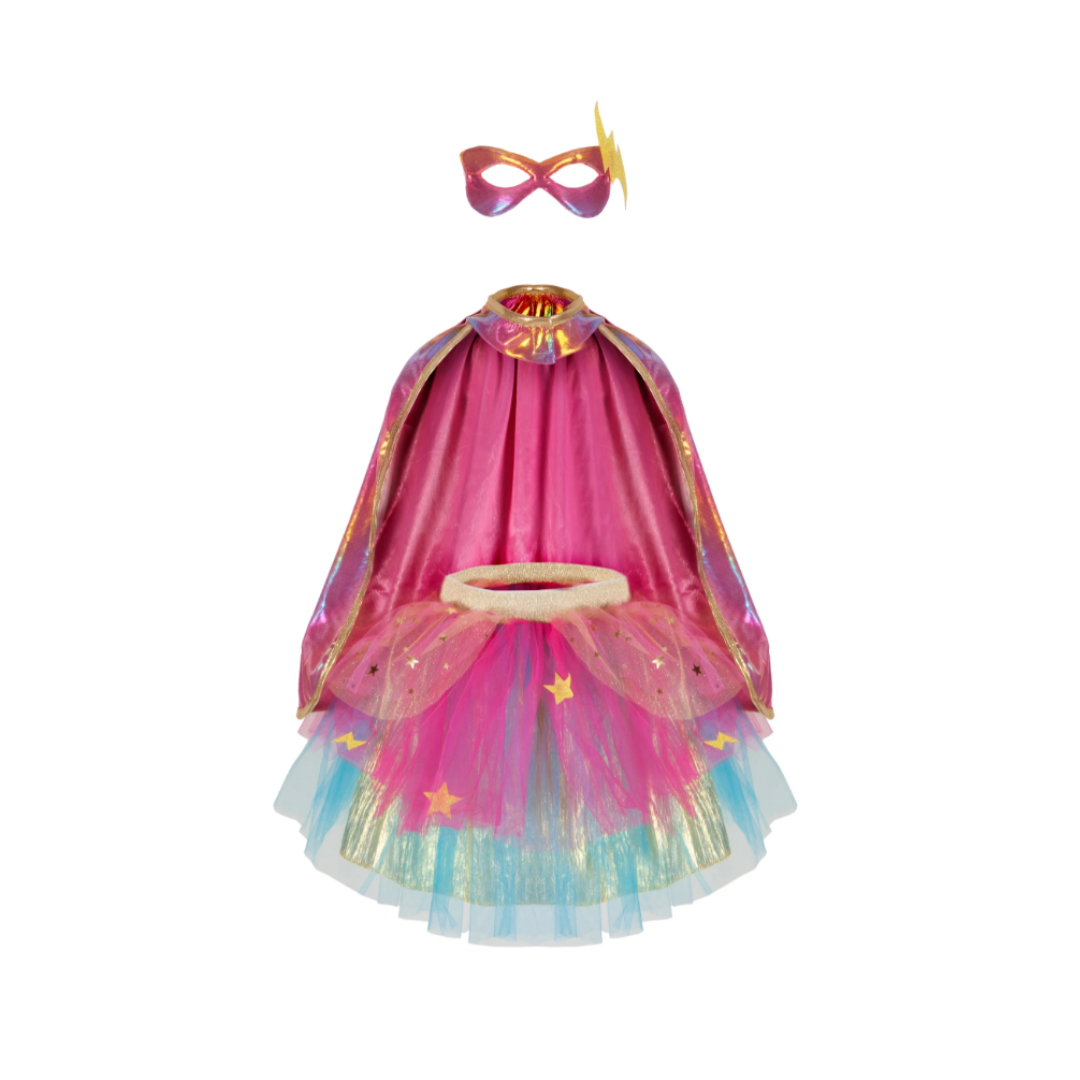 Great Pretenders - super-duper tutu/cape/masker, roze & goud