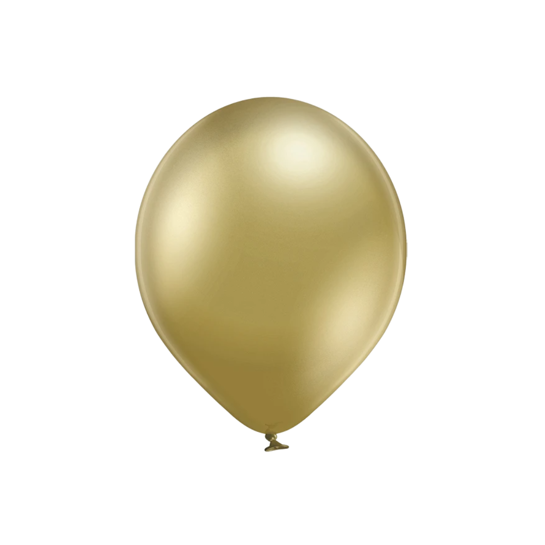 Ballonnen Glossy Gold - 6 stuks - 12 cm