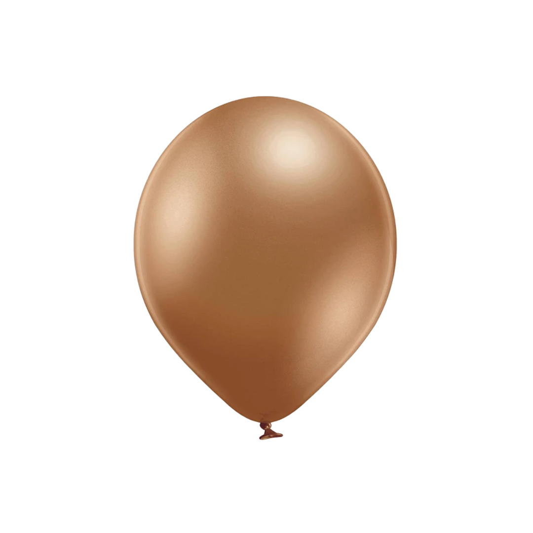 Ballonnen Glossy Copper - 6 stuks - 12 cm