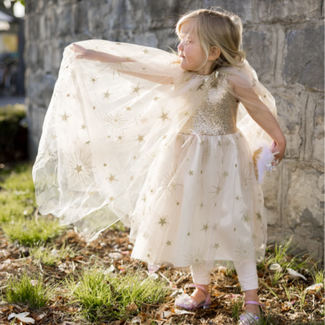 Verkleedcape golden glam - Great Pretenders