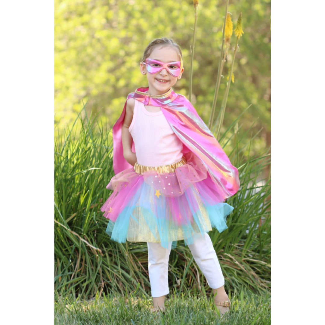 Great Pretenders - super-duper tutu/cape/masker, roze & goud