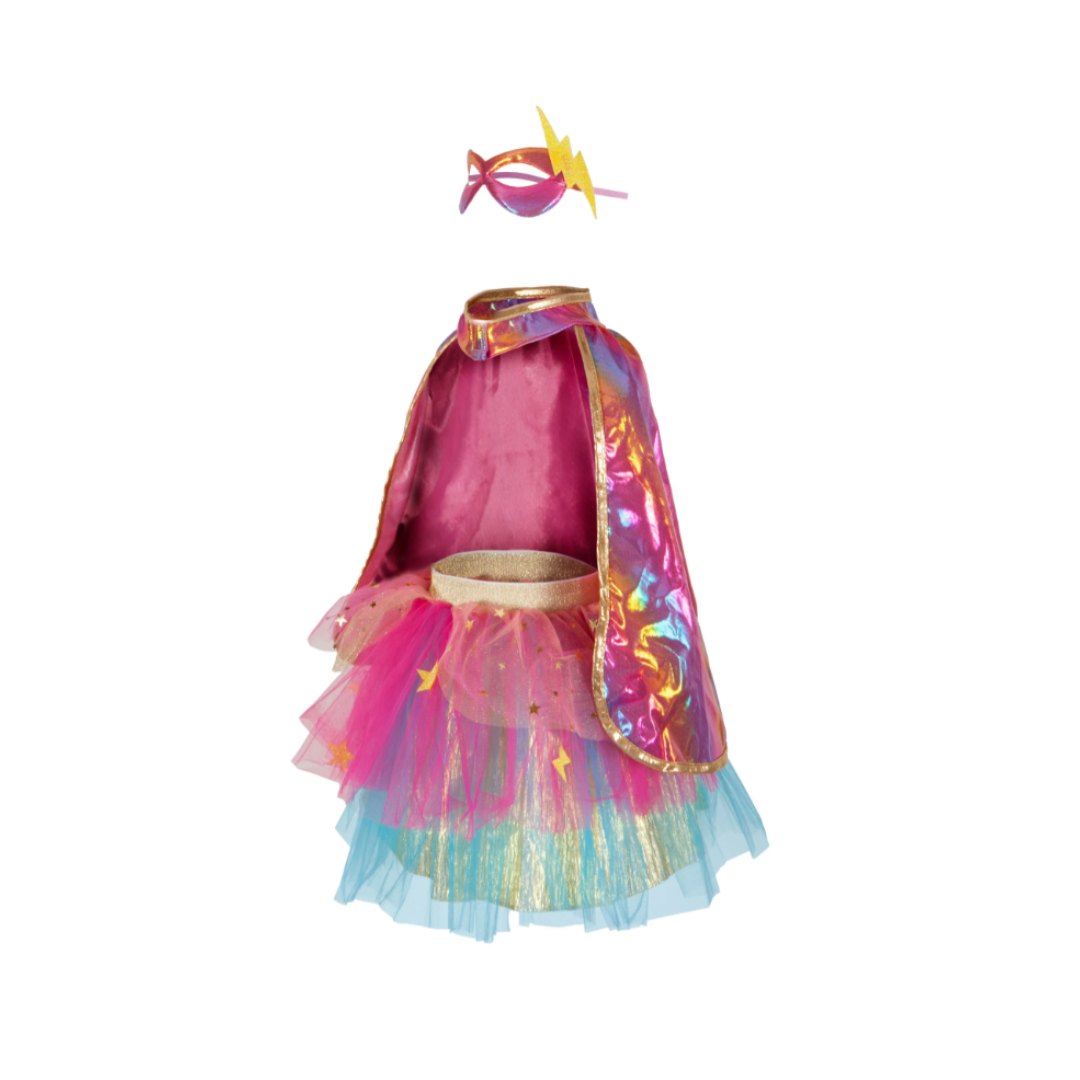 Great Pretenders - super-duper tutu/cape/masker, roze & goud