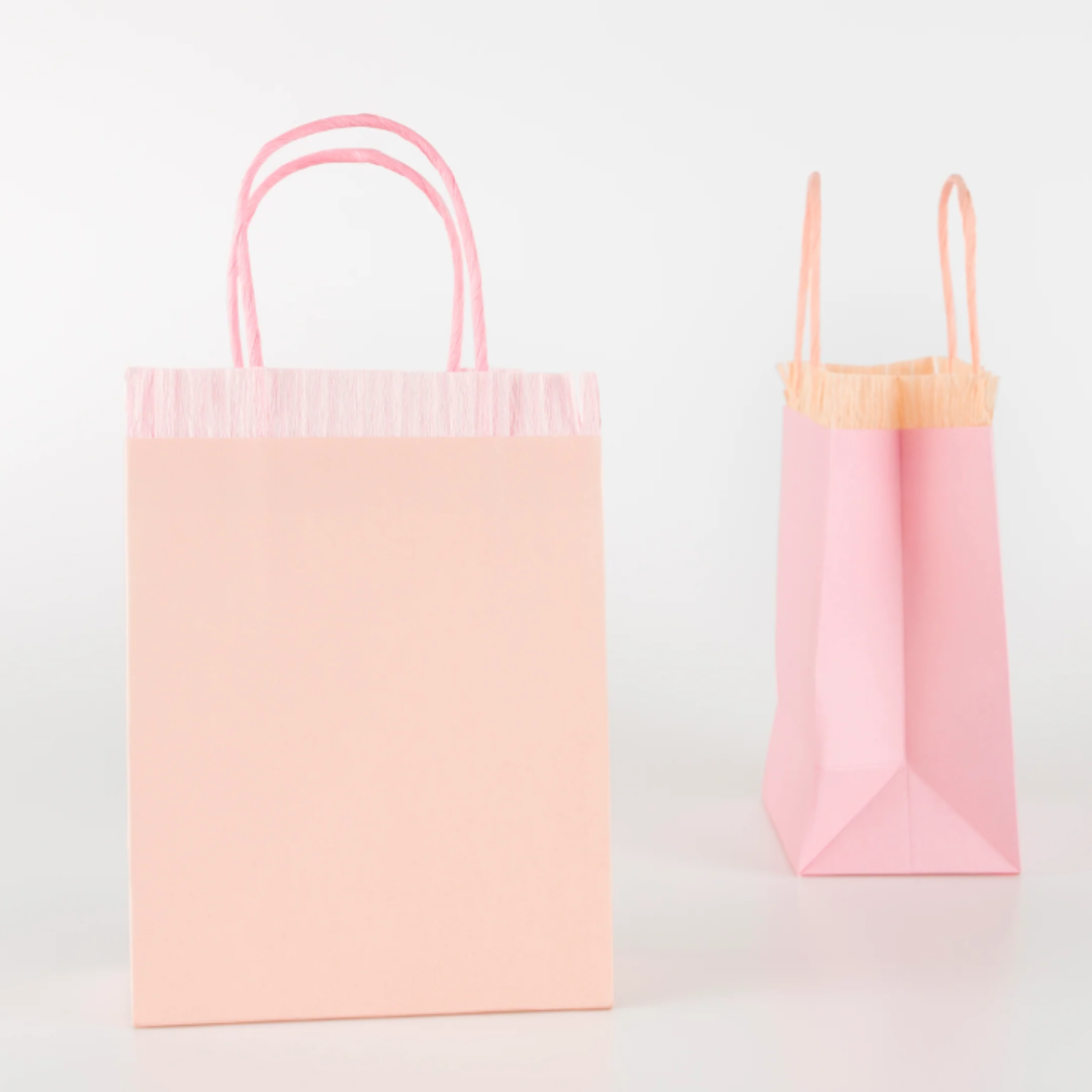 Pink Fringe Party Bags - Meri Meri (x8)