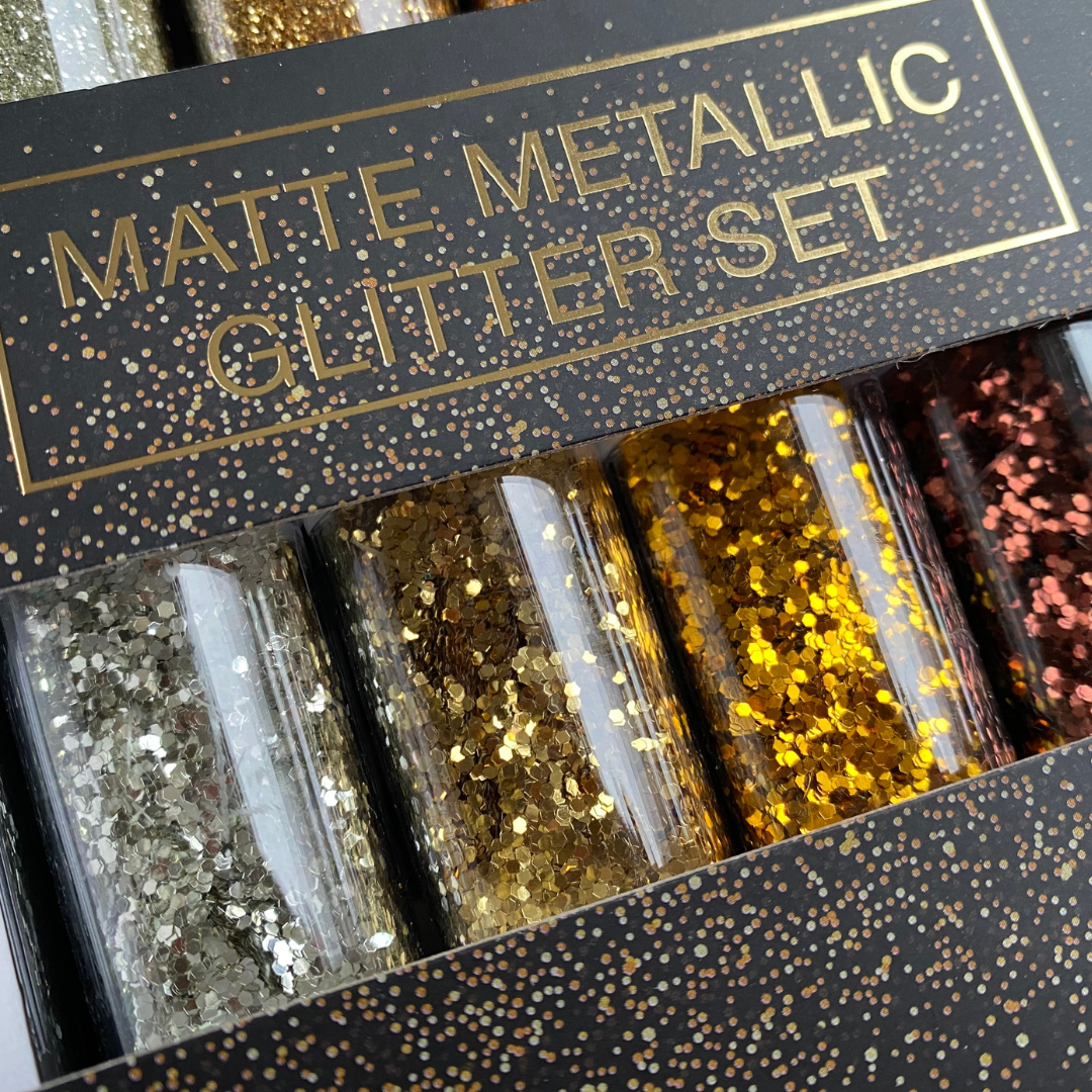 Avec - Matte Metallic - Glitter set - goud