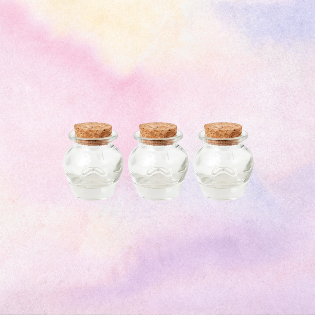 Mini potjes met kurk - set van 8