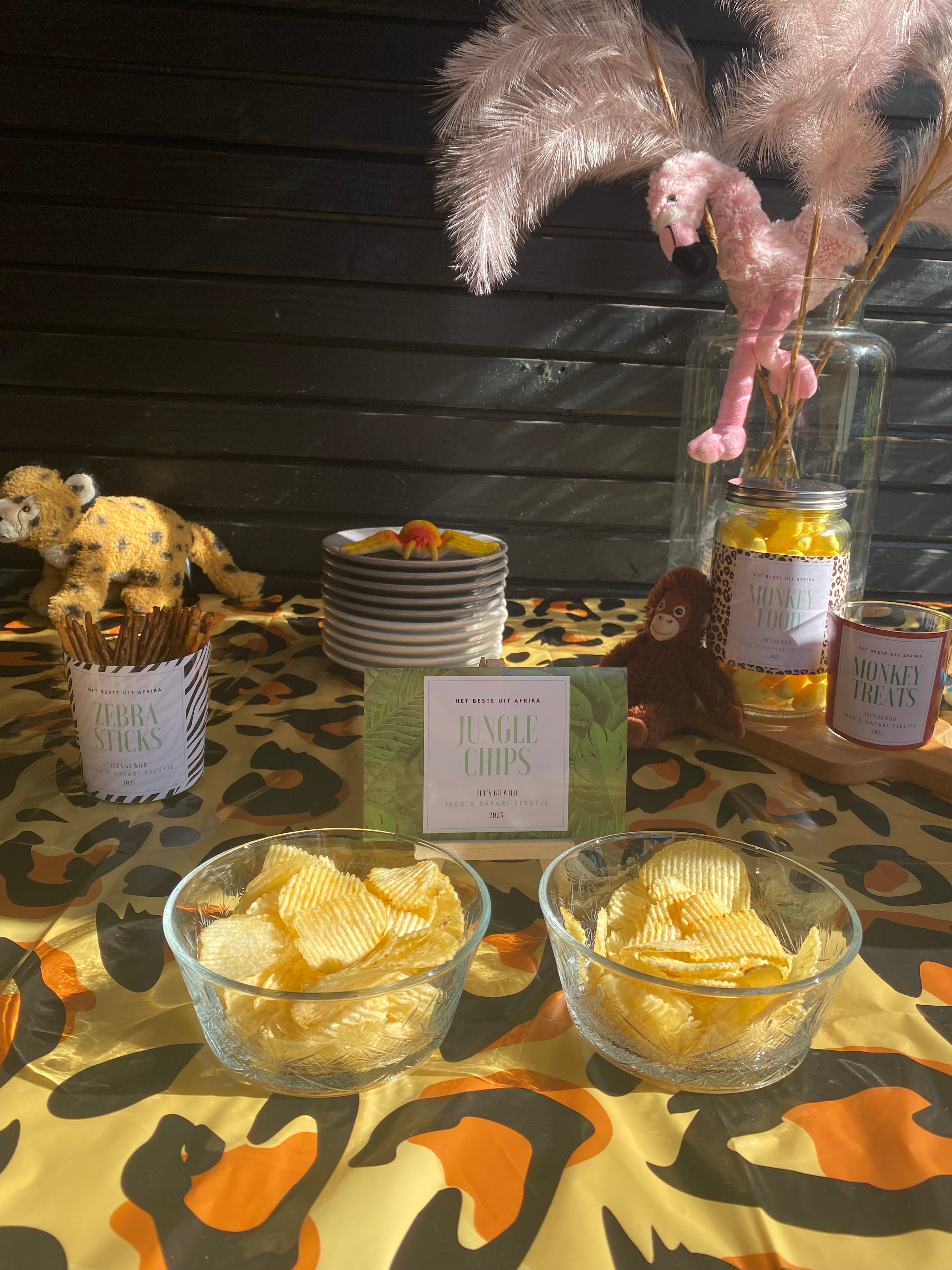 Safari Food Labels – Printbare tafeldecoratie voor een wild feestje!