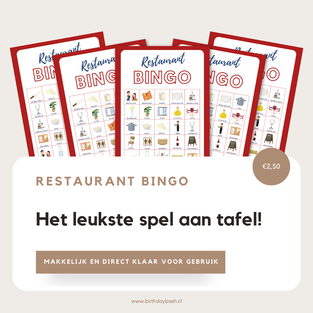 Restaurant Bingo – Het leukste spel aan tafel!