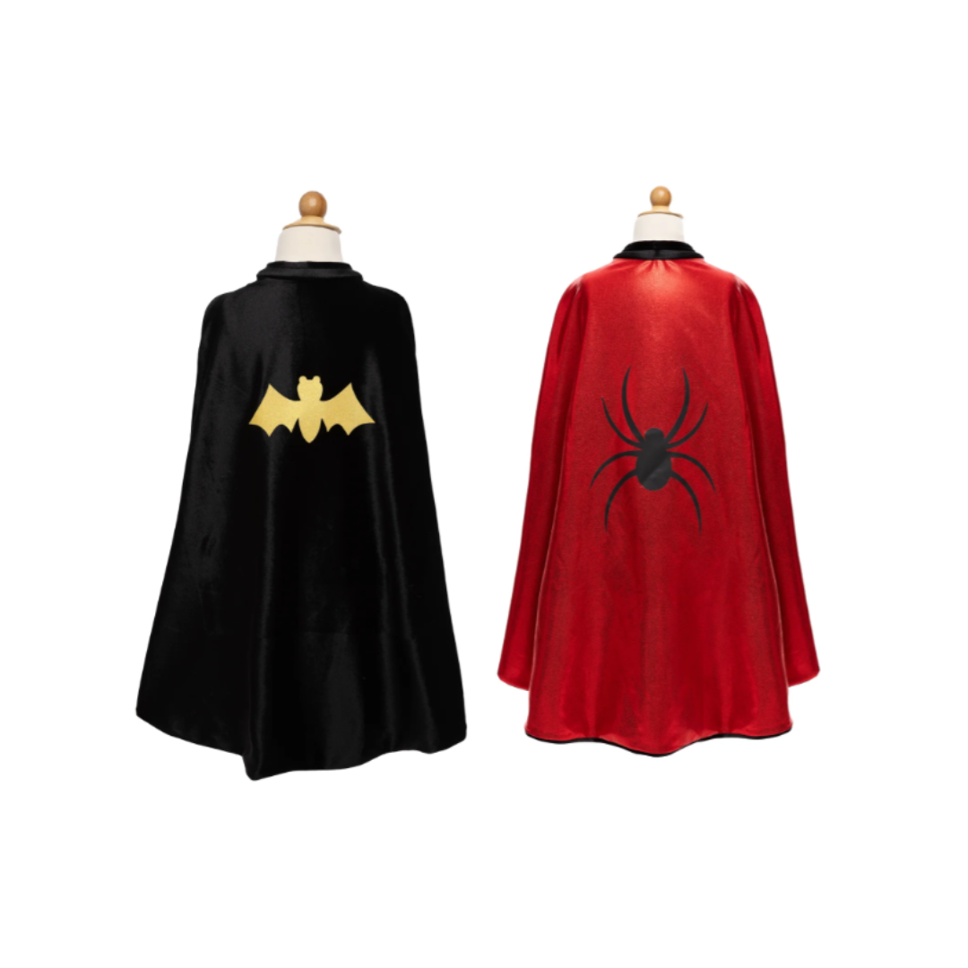 Great Pretenders - Reversible Spider- Bat Flowing Cape - size us 5-6