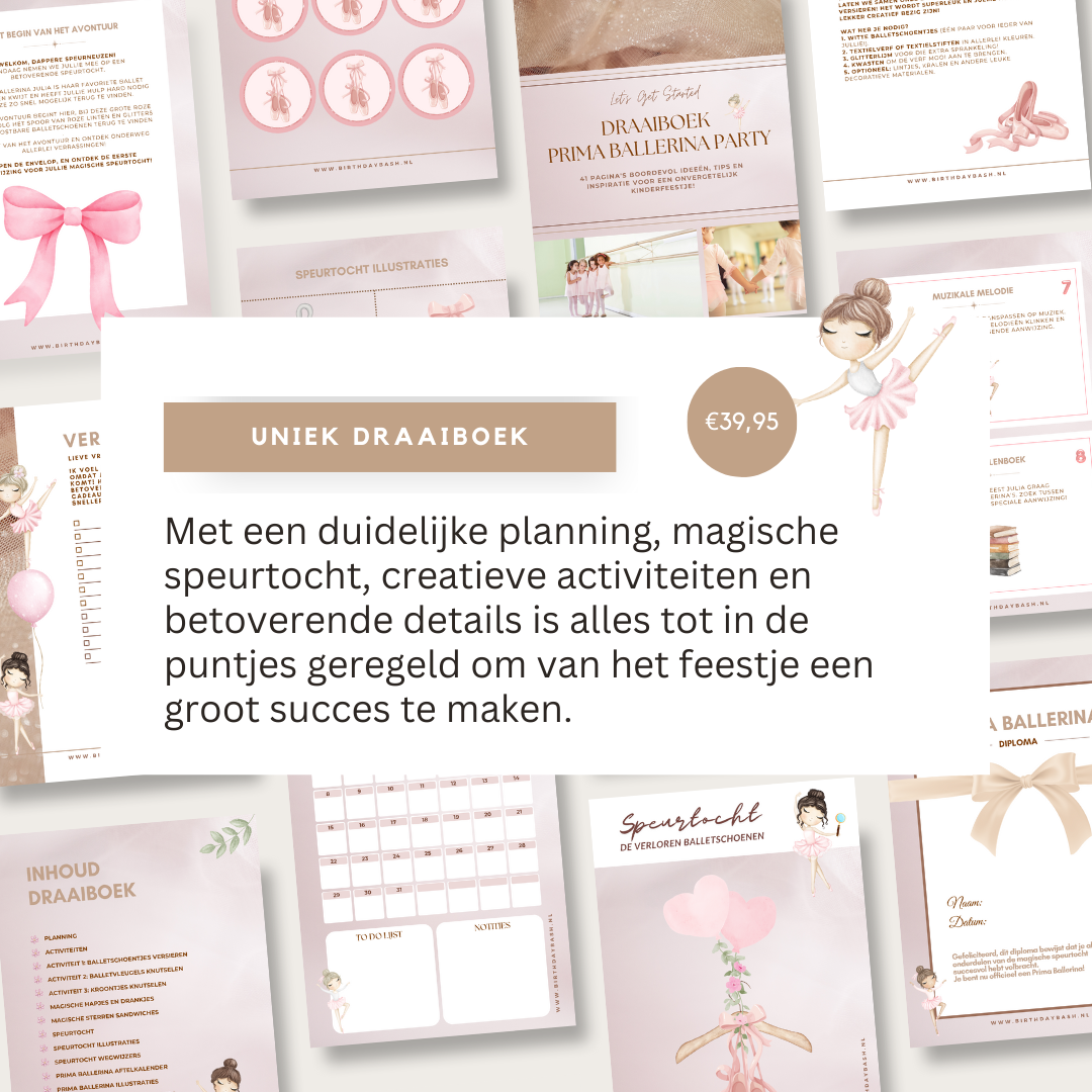 Draaiboek Prima Ballerina – Een betoverend balletavontuur voor jouw kleine danseres!